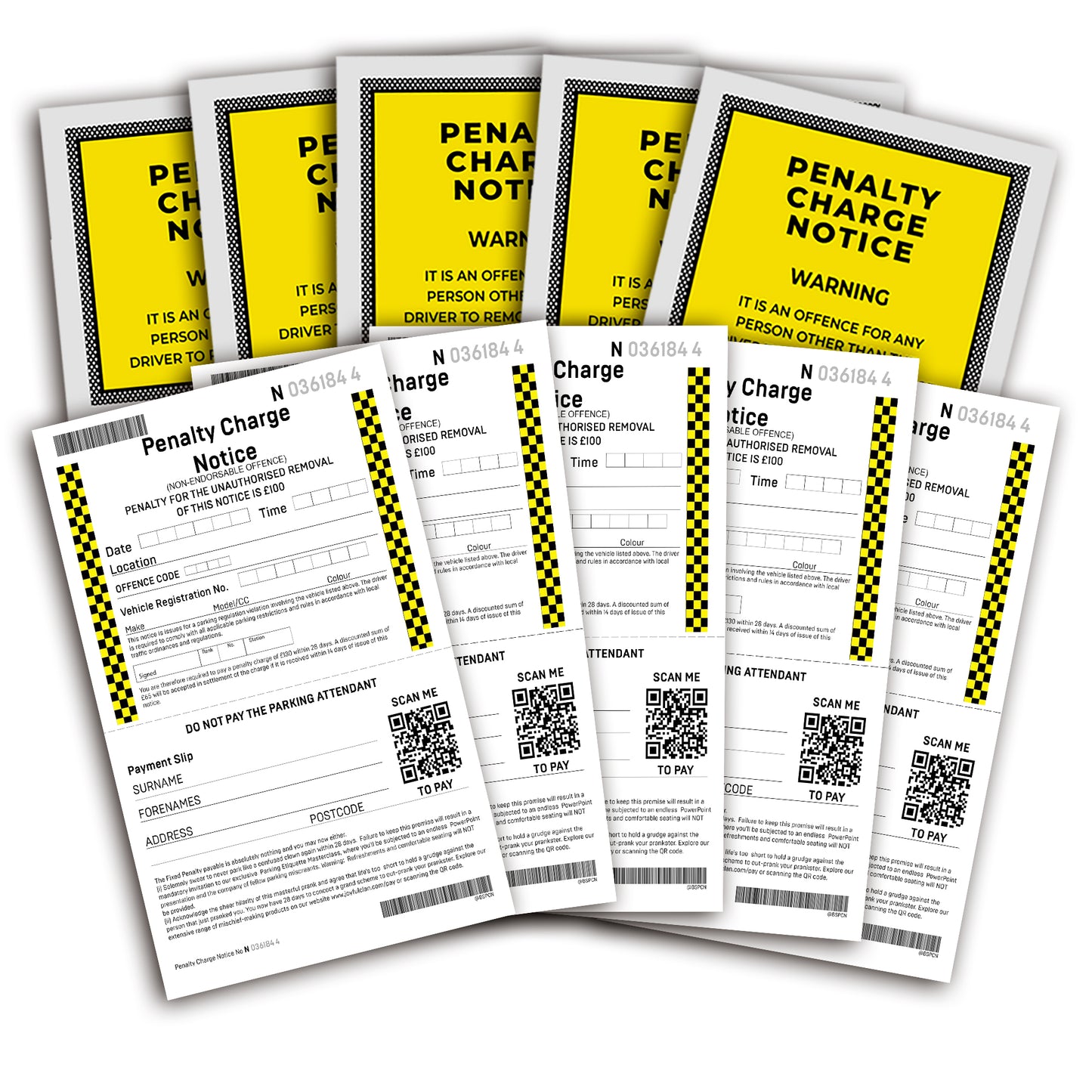 Prank Parking Tickets 5 Pack by Joyful Clan - Hilarious authentic joke