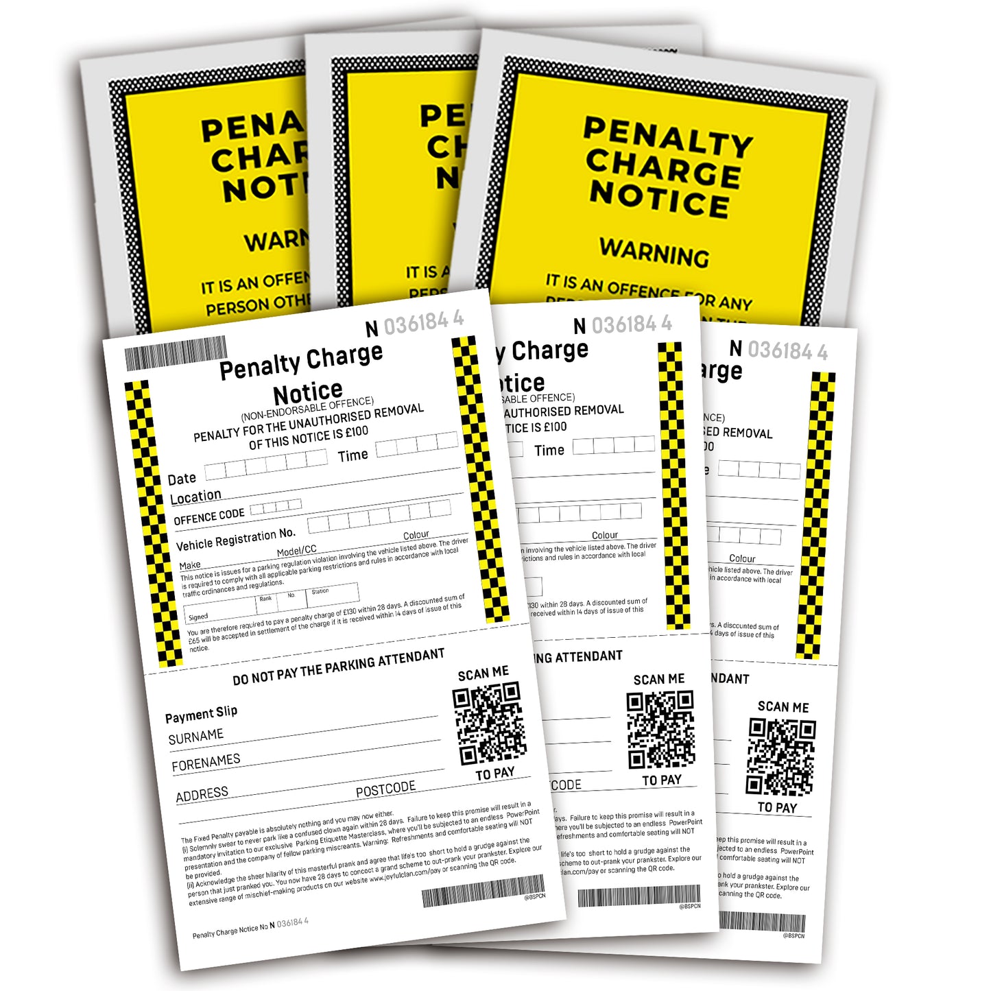 Prank Parking Tickets 3 Pack by Joyful Clan - Hilarious authentic joke