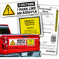 CAUTION I PARK LIKE AN ASSH*LE Car Magnet Bundle Prank - Includes Prank Parking Ticket