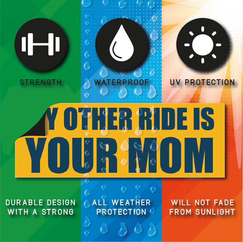 MY OTHER RIDE IS YOUR MOM Car Magnet Bundle Prank - Includes Prank Parking Ticket