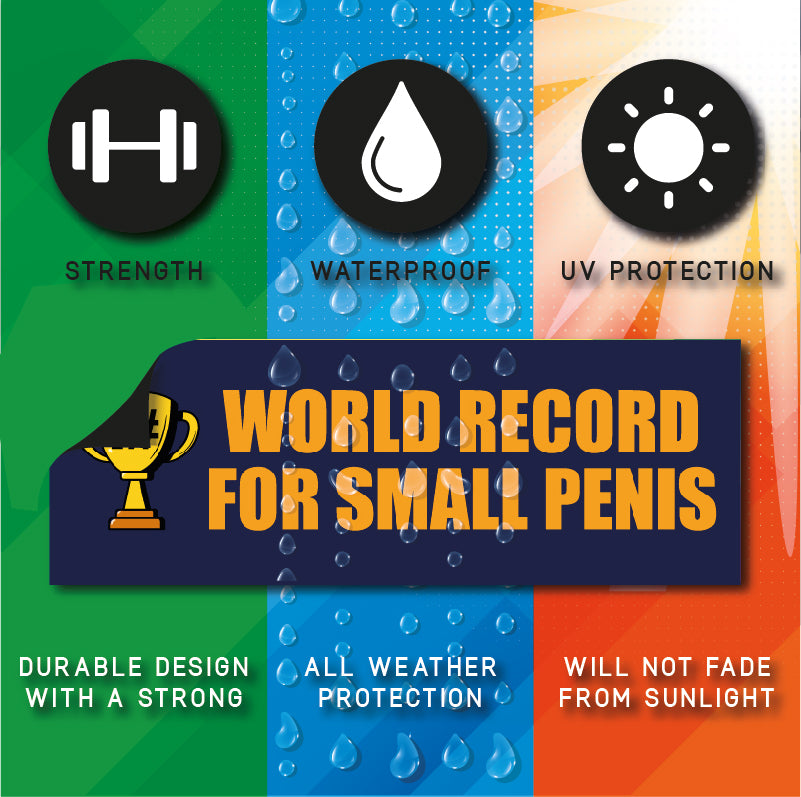 WORLD RECORD FOR SMALL PENIS Car Magnet Bundle Prank - Includes Prank Parking Ticket