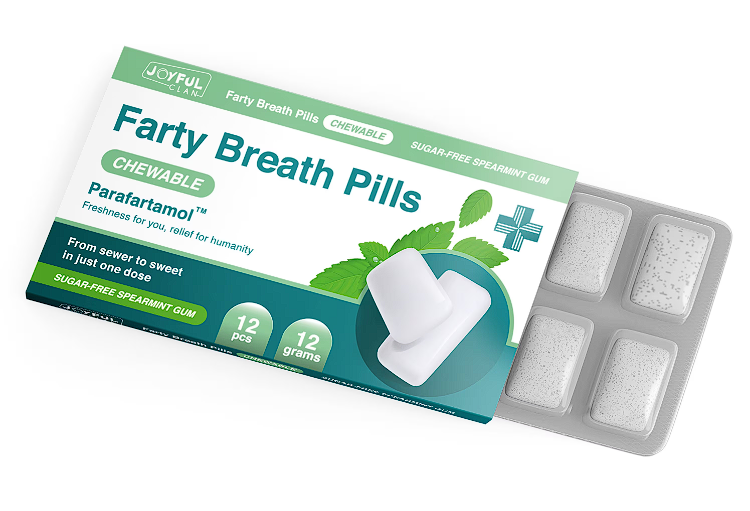 Farty Breath Pills - Parafartamol - Spearmint Chewing Gum Comes - Funny 30th 40th 50th 60th Birthday Gift for Him or Her