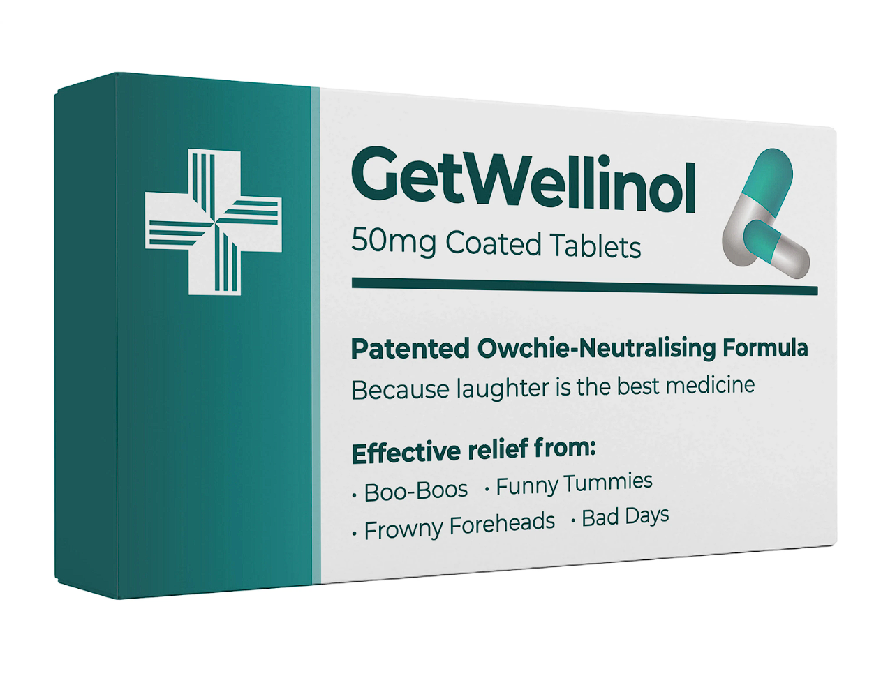 GetWellinol Pill Box - Get Well Soon Gift for Recovery - Hug in a Box - Thinking of You Gift for Him & Her - Supportive Cheer Up Friend